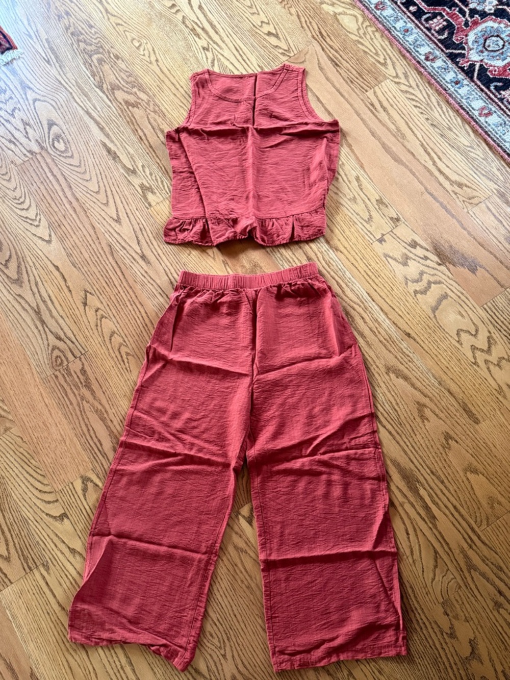 SHEIN two piece faux linen set
